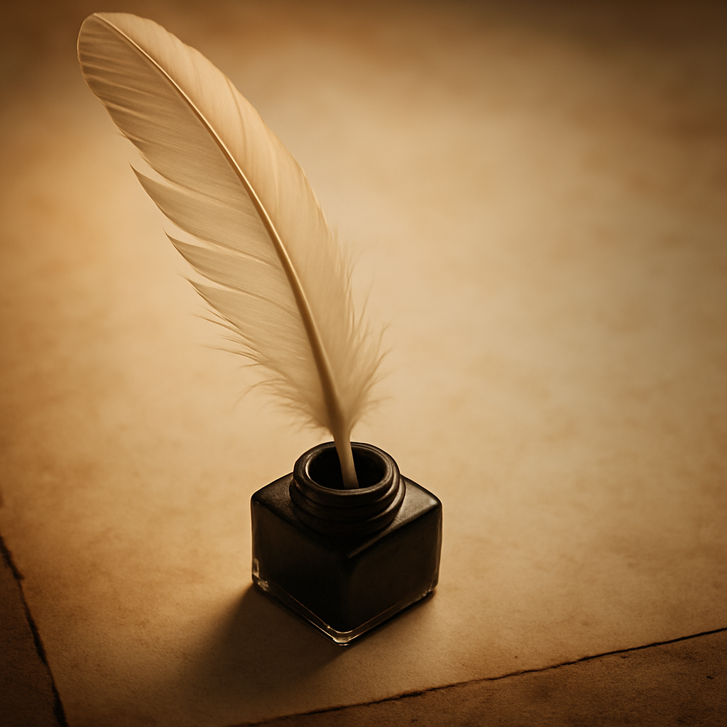 Feather Quill and Parchment